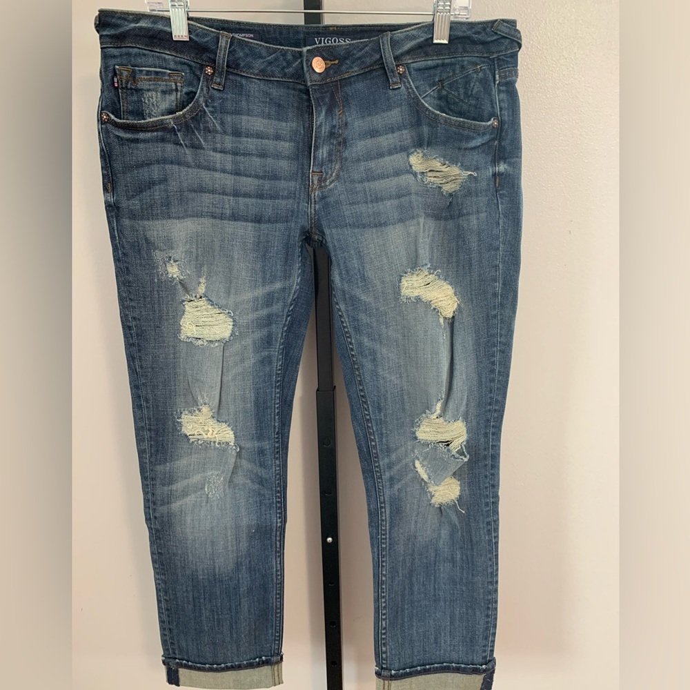 Vigoss Women's Distressed Blue Jeans